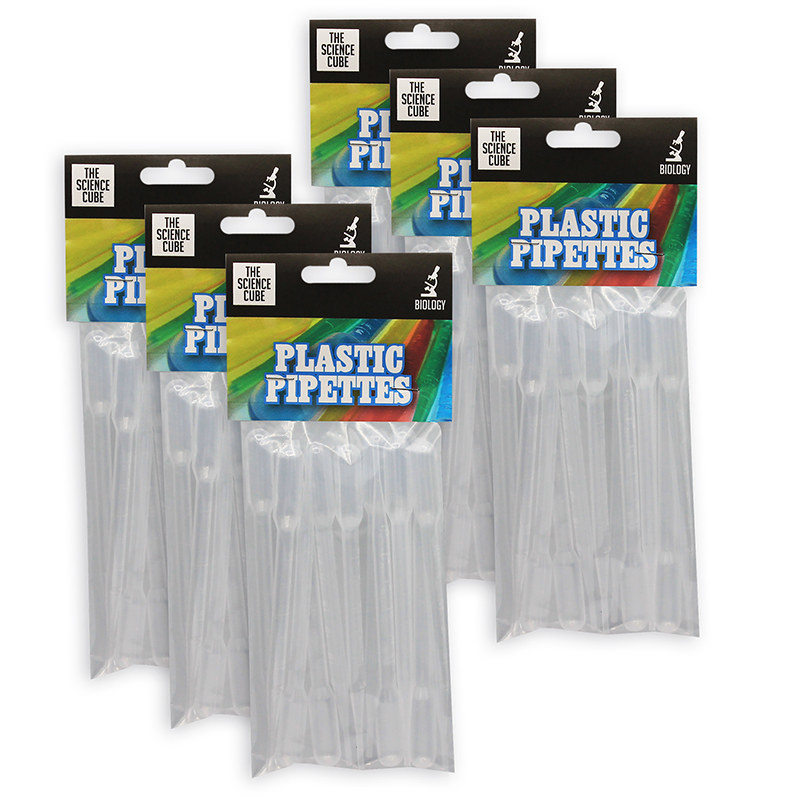 Plastic Pipettes, 12 Per Pack, 6 Packs