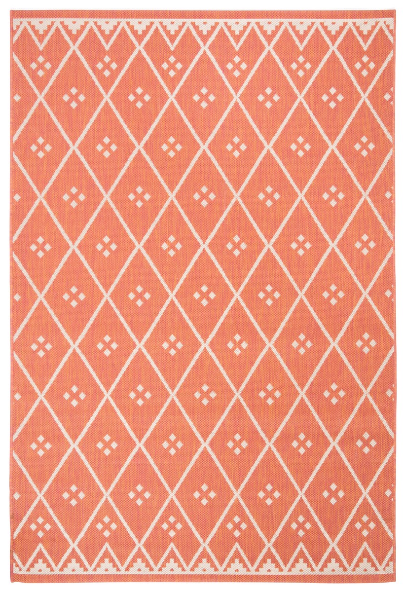 Safavieh Courtyard Indoor/Outdoor Medium Rectangle Rug, 5'3 X 7'7, Terracotta/Light Beige