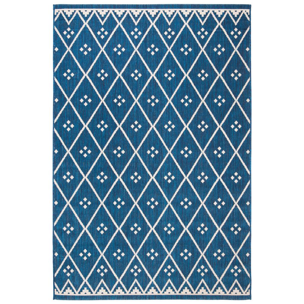 Safavieh Courtyard Indoor/Outdoor Medium Rectangle Rug, 5'3 X 7'7, Navy/Light Beige