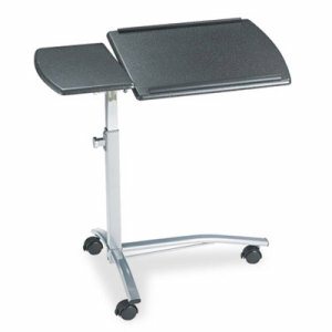 Mayline 950 Laptop Caddy - Rectangle Top - 15" Table Top Length x 29.50" Table Top Width - Assembly Required - Charcoal Black