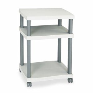 Safco Economy Desk Side Printer/Fax Stand - 100 lb Load Capacity - 2 x Shelf(ves) - 29.3" Height x 20" Width x 17.5" Depth - Flo