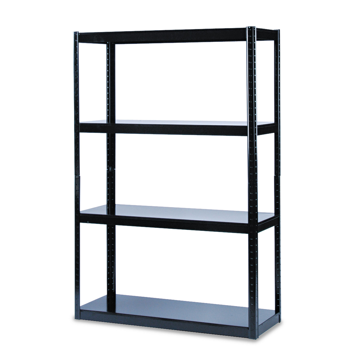 Safco Boltless Steel Shelving - 48" x 18" x 72" - 5 x Shelf(ves) - 1000 lb Load Capacity - Black - Powder Coated - Steel - Assem