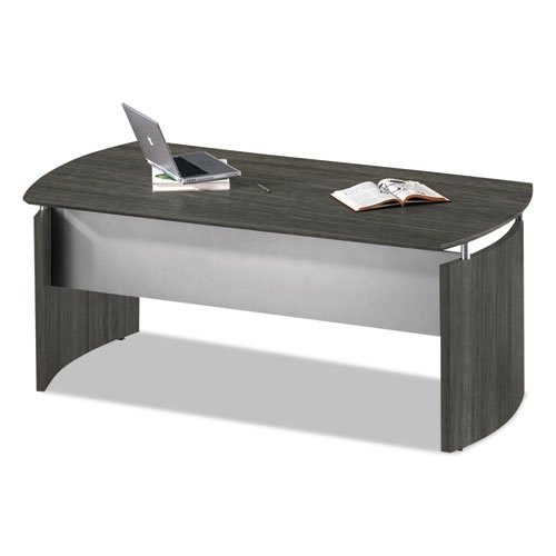 Mayline Gray Laminate Medina Casegoods Collection - 36" x 72" x 1" - Beveled Edge - Material: Steel - Finish: Gray, Laminate, Si