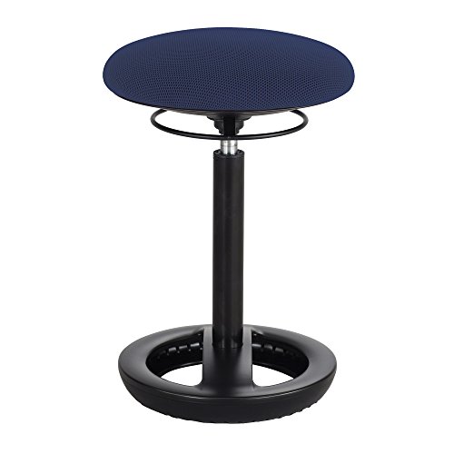 Twixt Desk Height Ergonomic Stool, 22.5" Seat Height, Supports up to 250 lbs., Blue Seat/Blue Back, Black Base