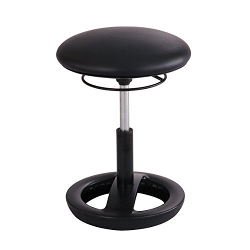 Twixt Desk Height Ergonomic Stool, 22.5" Seat Height, Supports up to 250 lbs., Black Seat/Black Back, Black Base