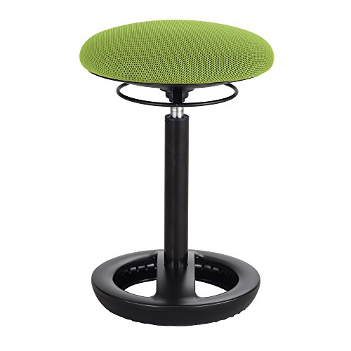 Twixt Desk Height Ergonomic Stool, 22.5" Seat Height, Supports up to 250 lbs., Green Seat/Green Back, Black Base