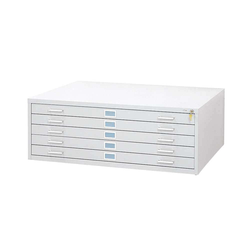 5-Drawer Steel Flat File for 30" x 42" Documents White