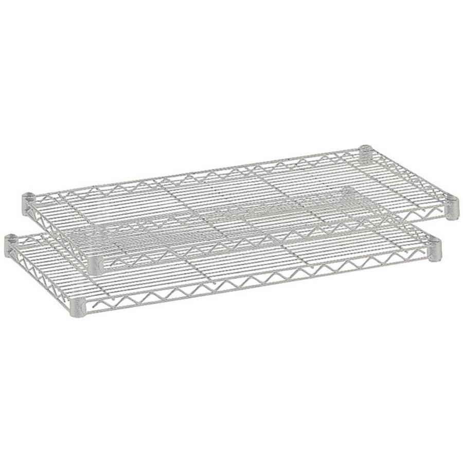 Safco Extra Shelf Pack - 36" x 18" x 1.5" - 2 x Shelf(ves) - 1250 lb Load Capacity - Gray - Powder Coated - Steel