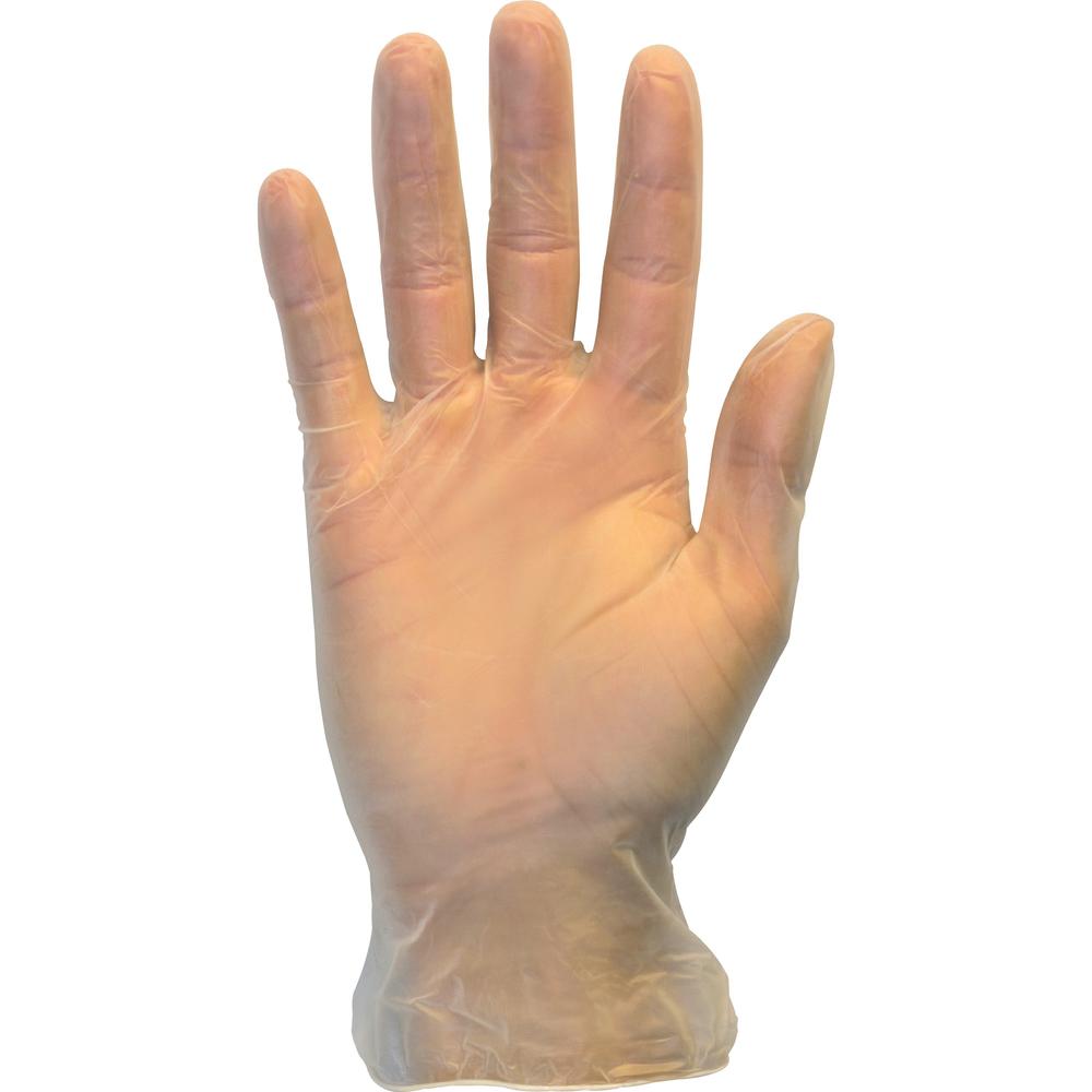 Safety Zone Powder Free Clear Vinyl Gloves - X-Large Size - Clear - Latex-free, DEHP-free, DINP-free, PFAS-free, DINP-free - For