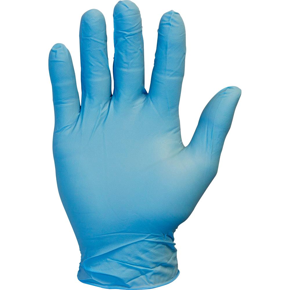 Safety Zone Powder Free Blue Nitrile Gloves - Large Size - Blue - Powder-free, Comfortable, Allergen-free, Silicone-free, Latex-