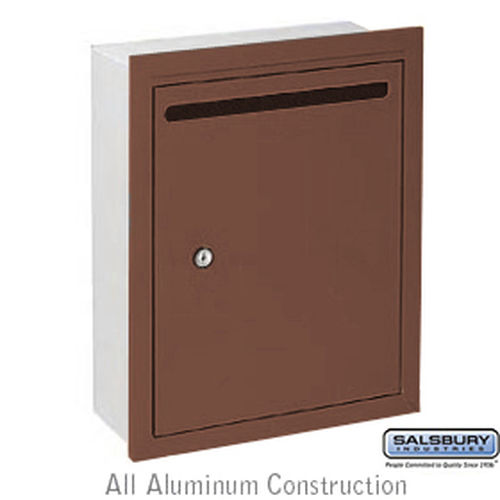 Letter Box (Includes Commercial Lock) - Standard - Recessed Mounted - Bronze - Private Access