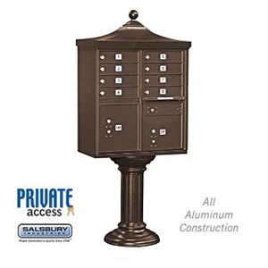 Regency Decorative Cluster Box Unit - 8 A Size Doors - Type I - Bronze - Private Access