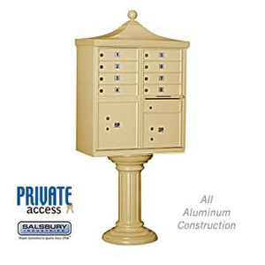 Regency Decorative Cluster Box Unit - 8 A Size Doors - Type I - Sandstone - Private Access