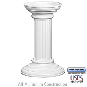 Regency Decorative Pedestal Cover - Tall - White