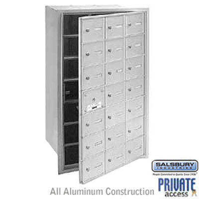 4B+ Horizontal Mailbox (Includes Master Commercial Lock) - 21 A Doors (20 usable) - Aluminum - Front Loading - Private Access