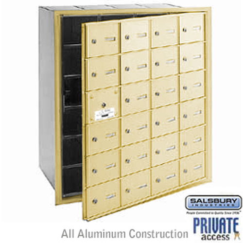 4B+ Horizontal Mailbox (Includes Master Commercial Lock) - 24 A Doors (23 usable) - Sandstone - Front Loading - Private Access