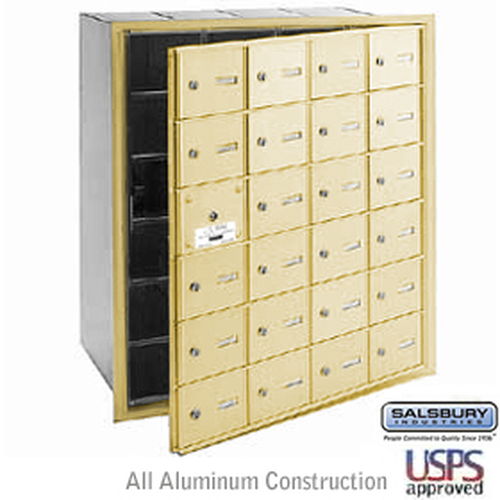 4B+ Horizontal Mailbox - 24 A Doors (23 usable) - Sandstone - Front Loading - USPS Access