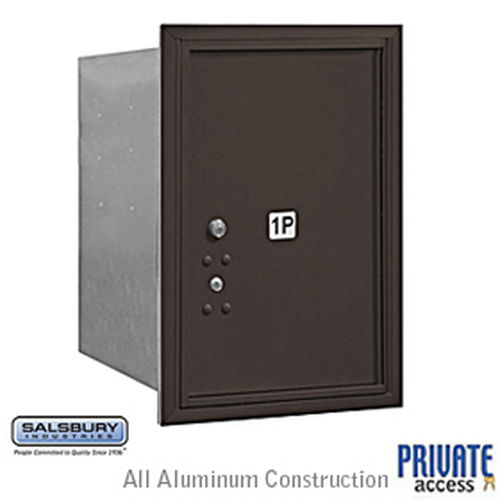 4C Horizontal Mailbox - 6 Door High Unit - Single Column - Stand-Alone Parcel Locker - Bronze - Rear Loading - Private Access