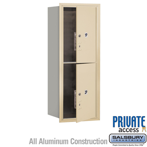 4C Horizontal Mailbox (Includes Master Commercial Locks) - 10 Door High Unit (37 1/2 Inches) - Single Column - 2 PL5s - Sandston