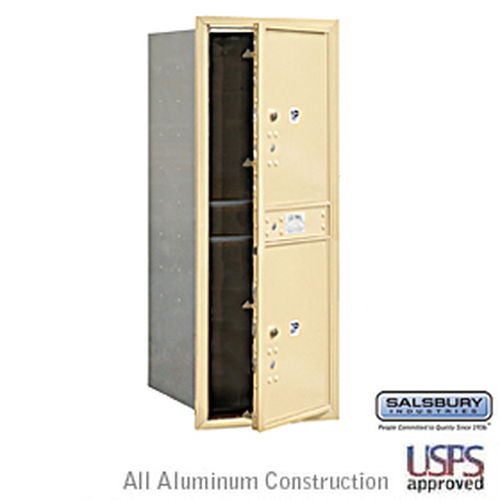 4C Horizontal Mailbox - 11 Door High Unit - Single Column - Stand-Alone Parcel Locker - Sandstone - Front Loading - USPS Access