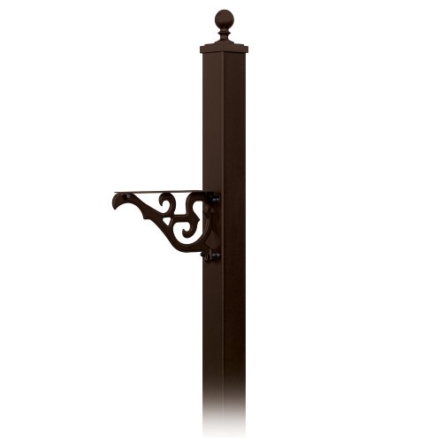 Decorative Mailbox Post - Victorian - In-Ground Mounted - Bronze