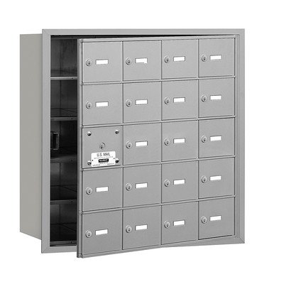 4B+ Horizontal Mailbox - 20 A Doors (19 usable) - Aluminum - Front Loading - USPS Access