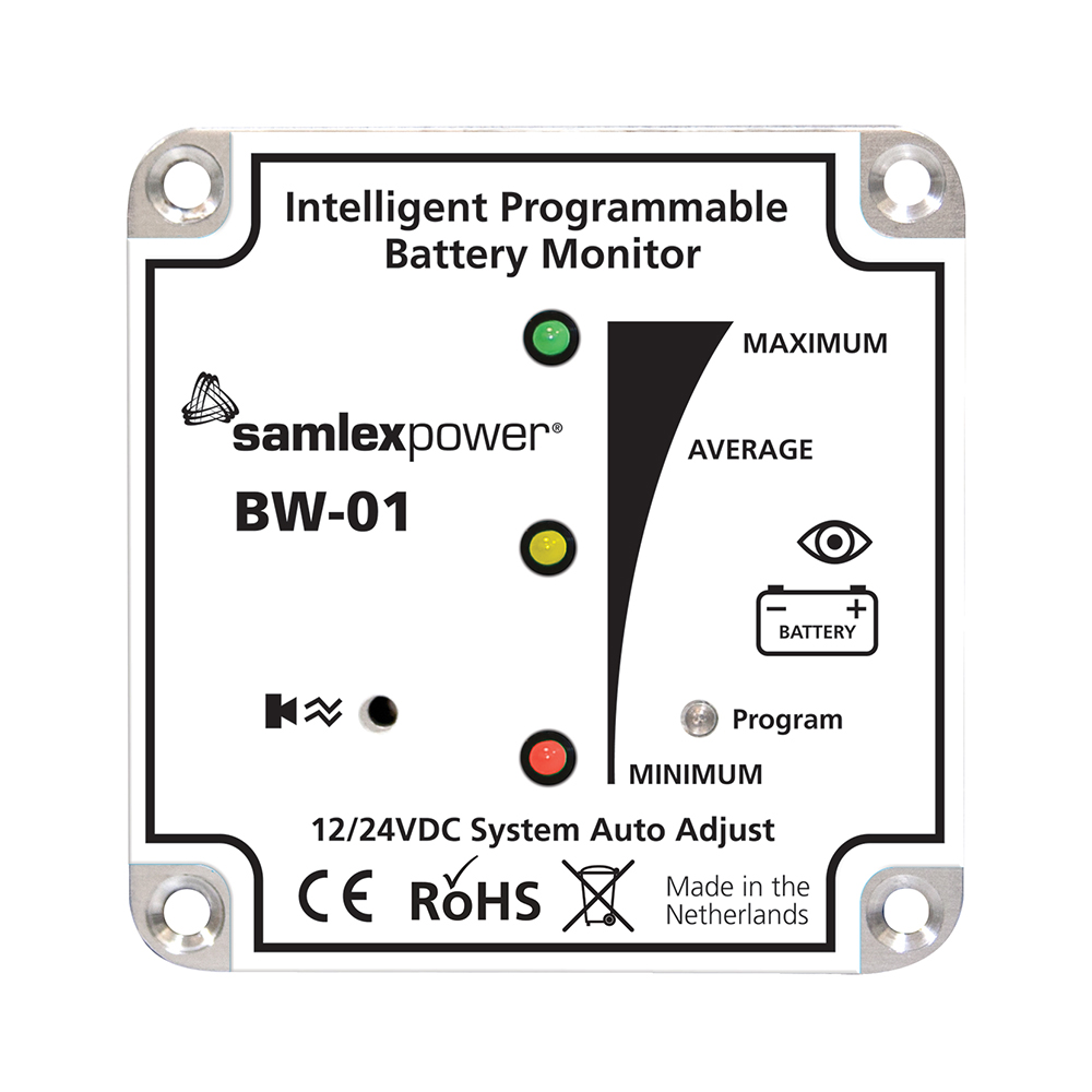 BATTERY MONITOR, 12 OR 24VDC, PROGRAMMABLE