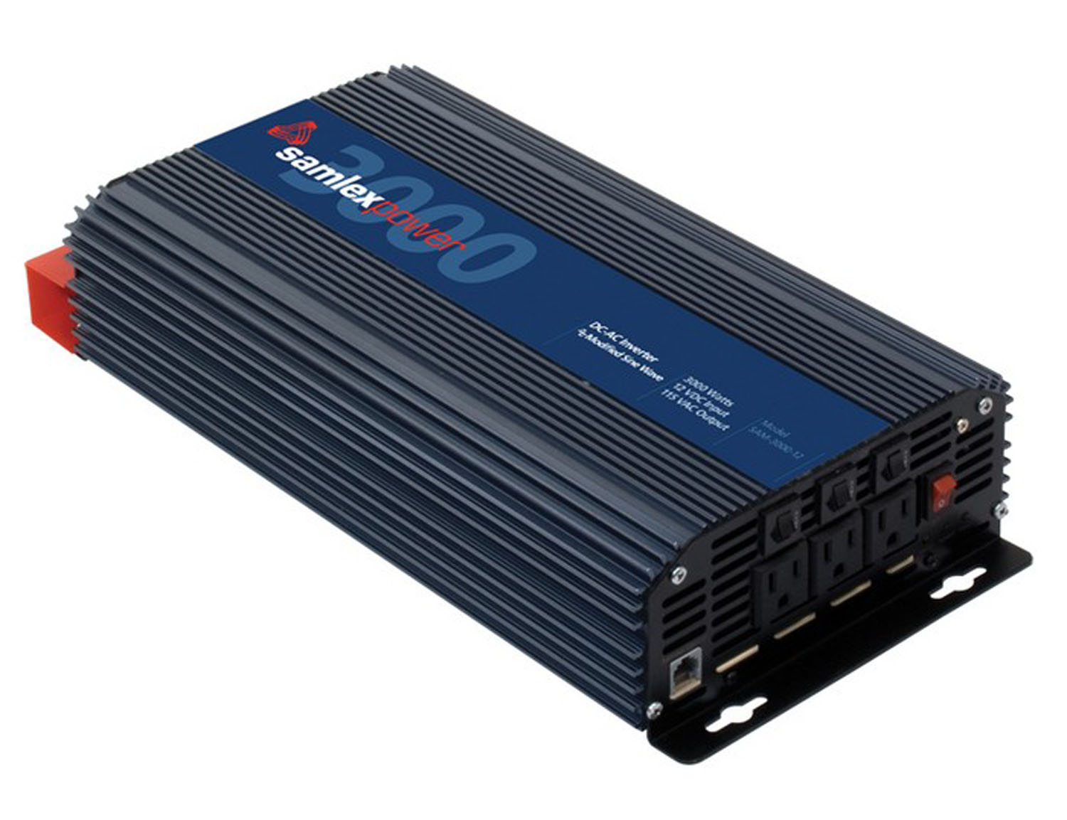 SAM300012 3,000 Watt (6,000 Watt Surge) Modified Sine Wave Inverter With 3 Outlets & Cooling Fan. Remote Control Available
