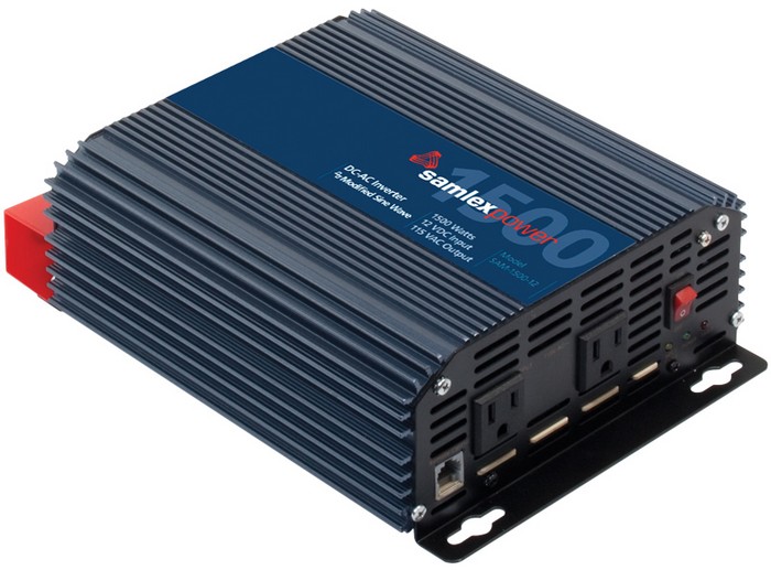 Samlex - 1,500 Watt Low Interference High Efficiency Modified Sine Wave Dc-Ac Inverter Converts 12 Vdc To 115 Vac