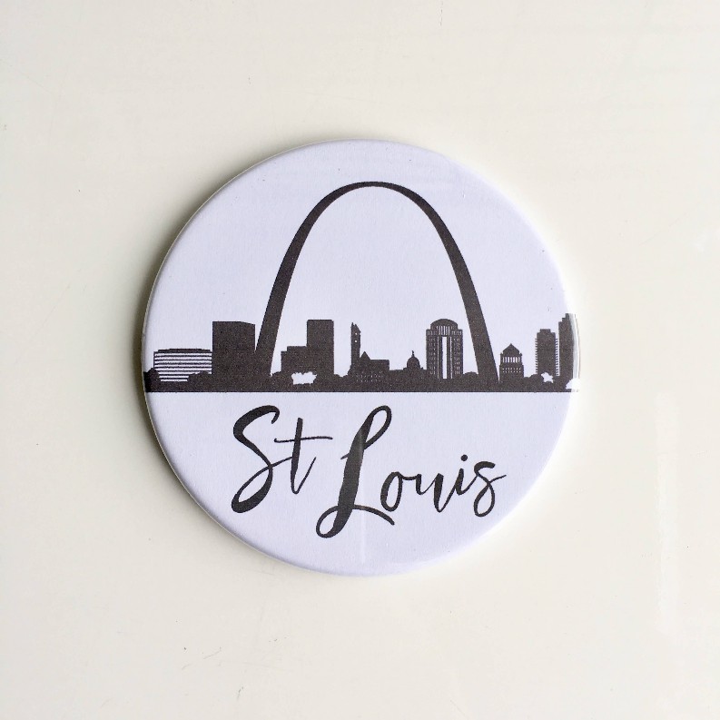 St Louis Arch Circle Magnet