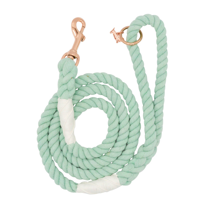 Rope Leash  5 Feet Green  mint to be