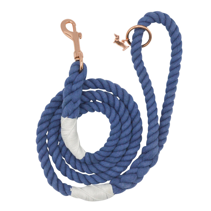 Rope Leash  5 Feet Blue  nautical
