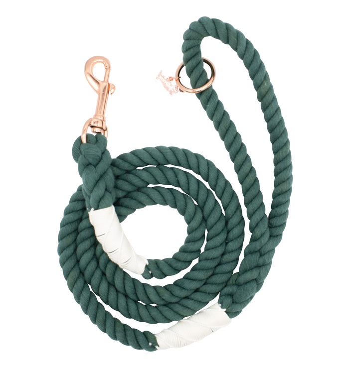 Rope Leash  5 Feet Green  emerald