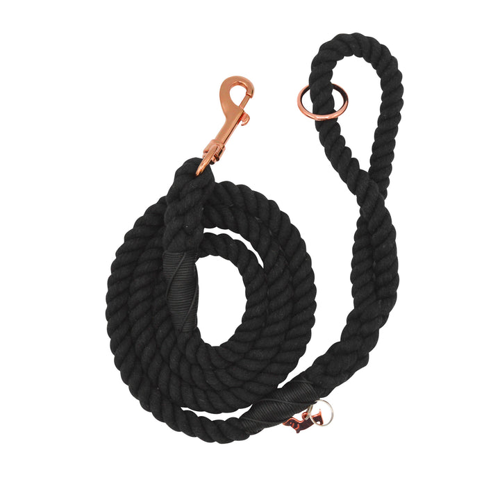 Rope Leash  5 Feet Black  noir