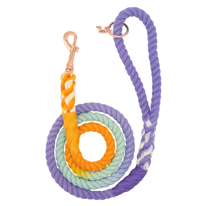 Rope Leash  5 Feet Multi  sunset