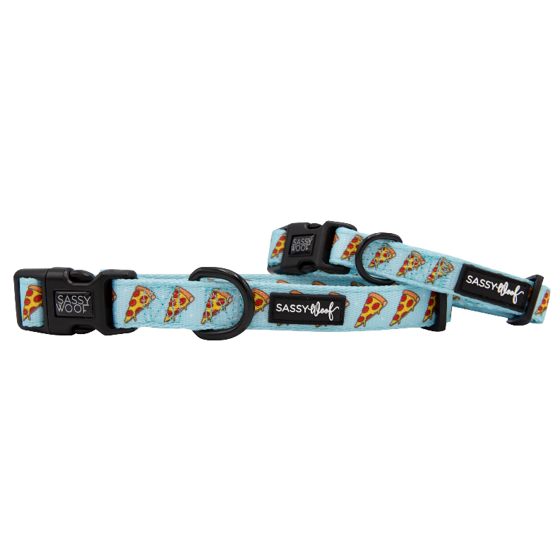 Sassy Woof Dog Collars - Medium One Hot Pupperoni