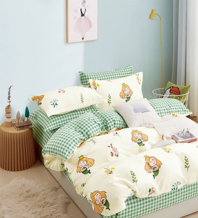 Sofie Little Mermaid 100% Cotton Reversible Comforter Set