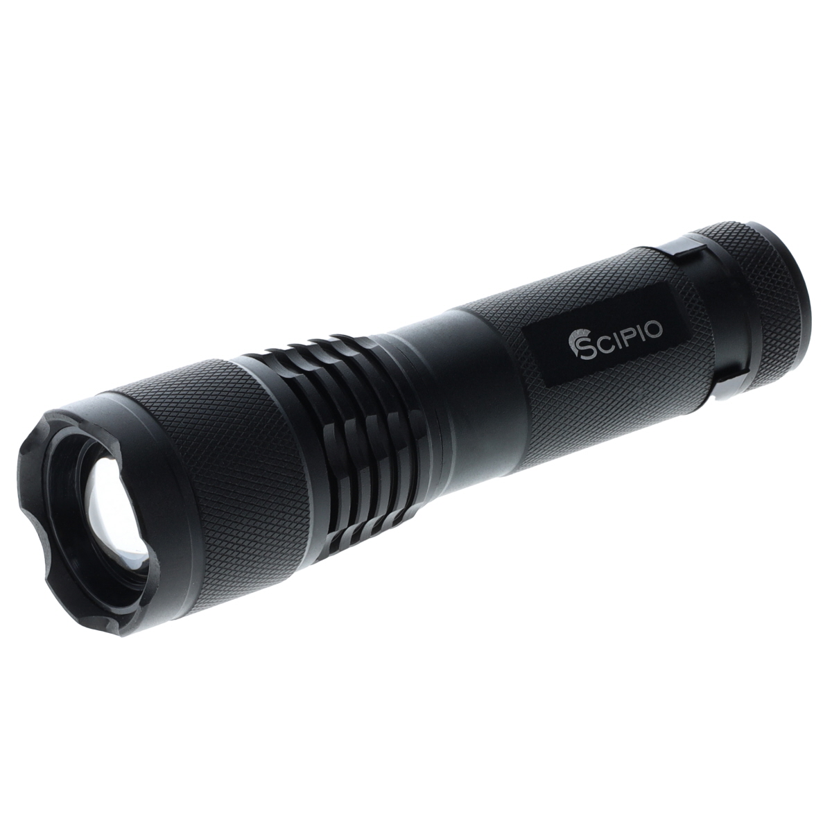 Scipio Tactical Flashlight S3201B 5-inch Aluminum 300 Lumens Camping EDC Torch - Black