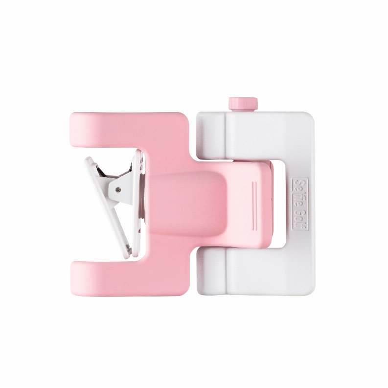 SelfieGolf - The Ultimate Cell Phone Clip System - Pink/White