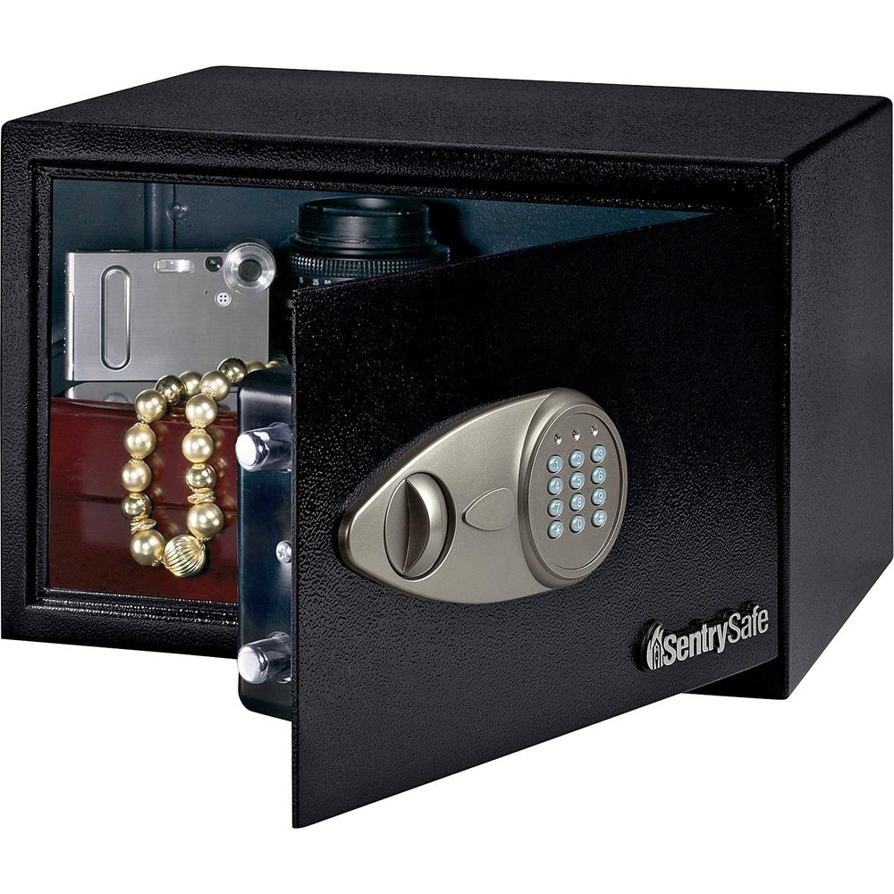 Sentry Safe Small Security Safe with Electronic Lock - 0.50 ft - Key Lock - 2 Live-locking Bolt(s) - Internal Size 8.50" x 13
