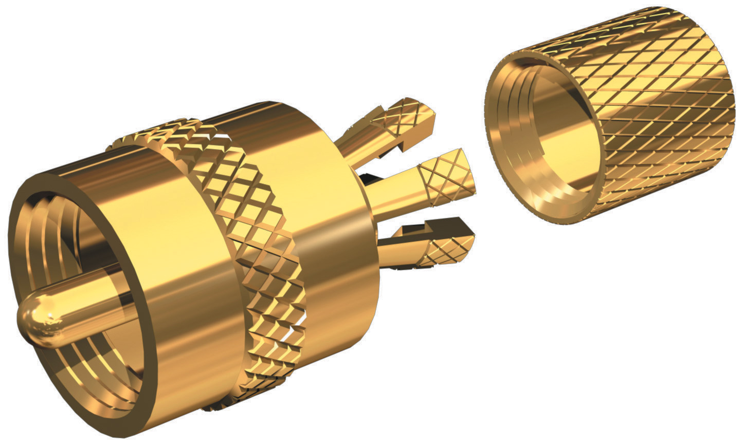 CENTERPIN PL259 CONNECTOR GOLD PLATED
