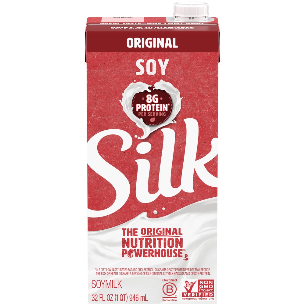 Silk Soymilk Plain Silk Soymilk Aseptic (6x32 Oz)