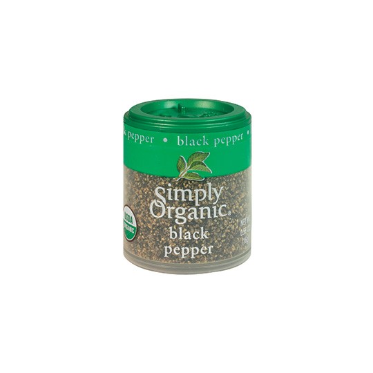 Simply Organic Mini Ground Pepper Black Med (6x.56 Oz)