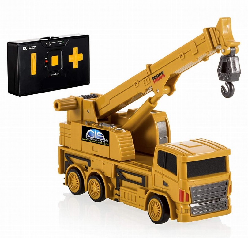 1:64 scale RC construction series - Yellow micro crane truck