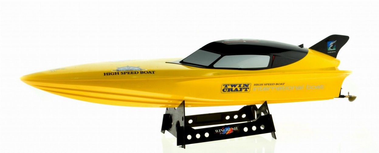 Dual Motor Speed Boat With 2.4 Ghz Remote - 30 in Yellow