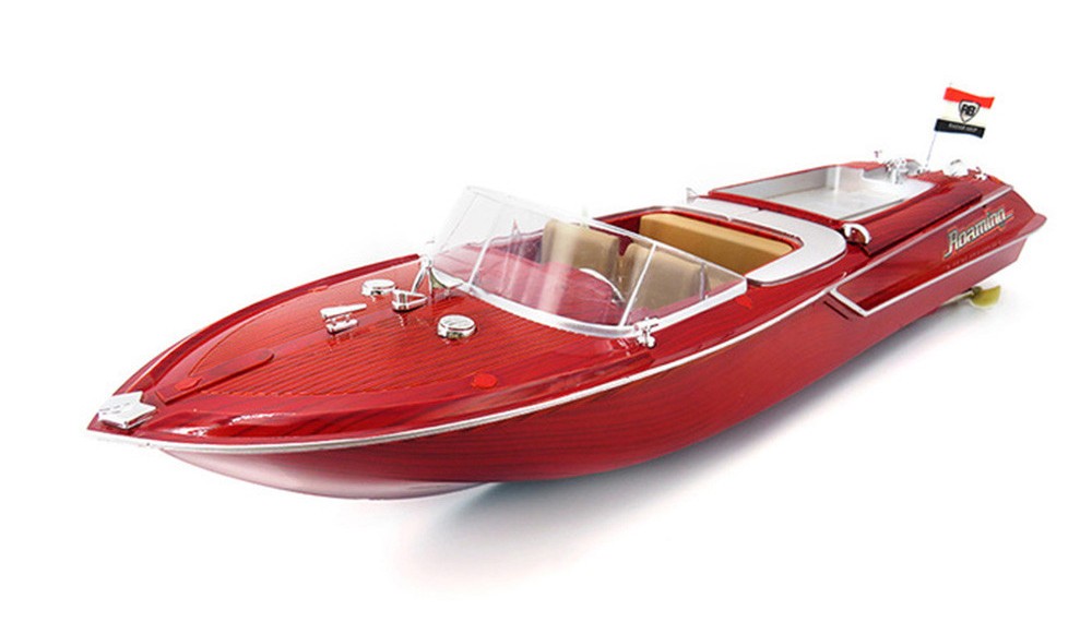 Wood Grain Speed Boat With Dual Motors And 2.4 Ghz Remote