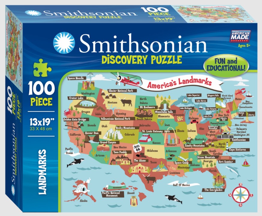 Smithsonian Discovery Puzzle - 13x19 America's Landmarks