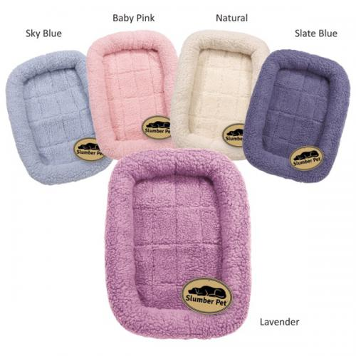 Slumber Pet Sherpa Crate Bed  Large Pink