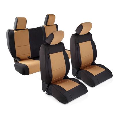 JEEP 13-18 WRANGLER JK - 4 DOOR NEOPRENE SEAT COVER SET FRONT/REAR - TAN