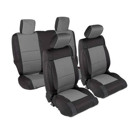 JEEP 13-18 WRANGLER JK - 2 DOOR NEOPRENE SEAT COVER SET FRONT/REAR - CHARCOAL